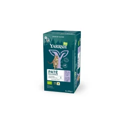 Yarrah Bio Nourriture humide pour chats Barquettes Multipack Pâté Poulet & Dinde 8x100 g